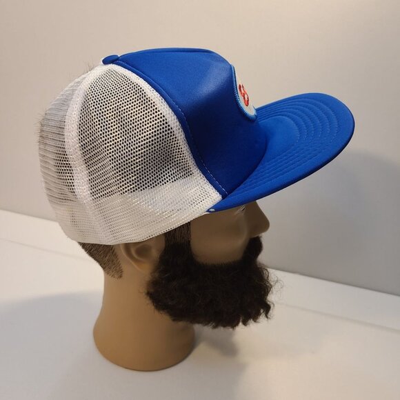 Vintage 90s Trucker Hat Esso Patch Foam/ Mesh Adjustable Hat - Picture 4 of 7